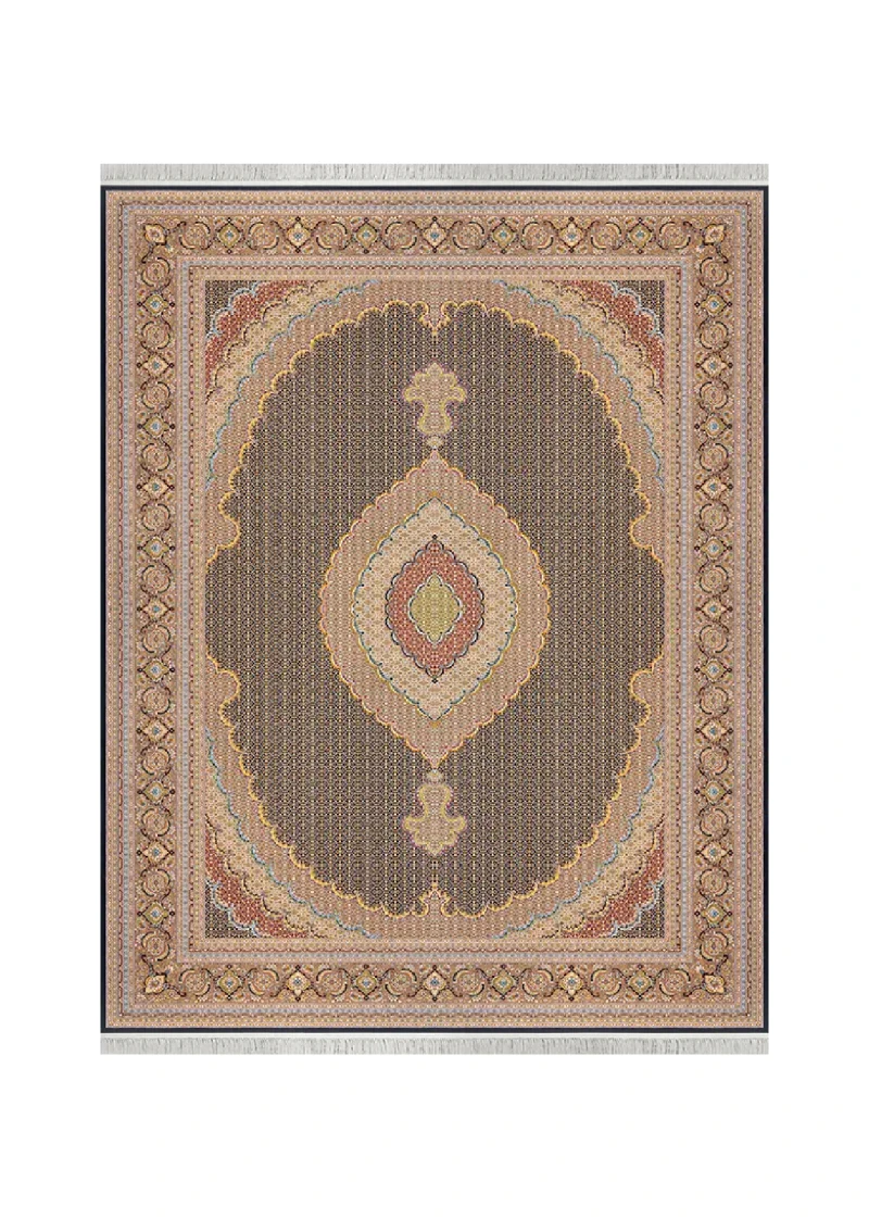 700 Reed Machine-made Persian Birjand Mahi Herati Rug